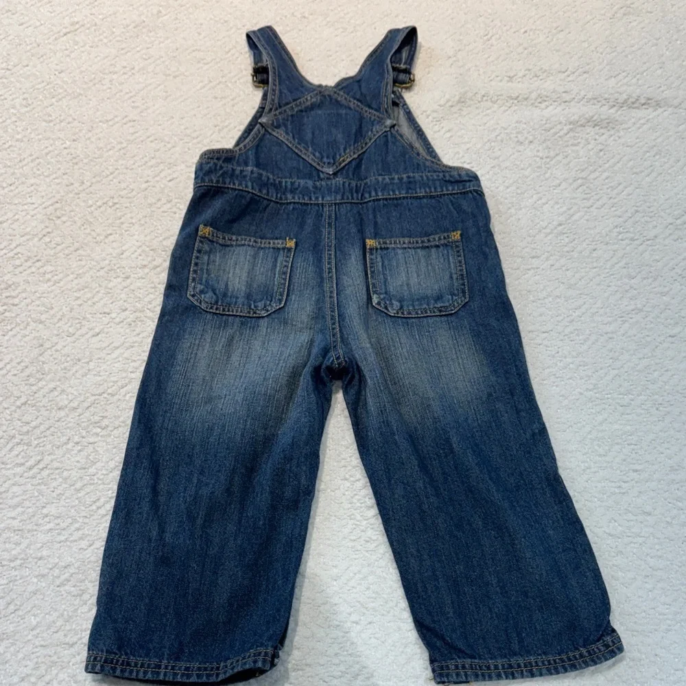 Vintage Gymboree Beagle Puppy Dog Denim Overalls Sz 2T